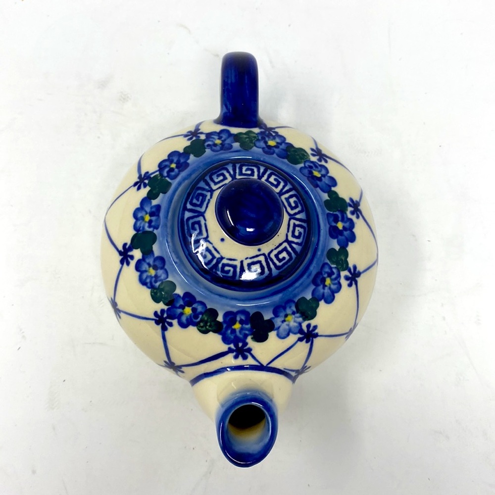 Handmade Polish Boleslawca Pottery Teapot - Picture 6 of 10